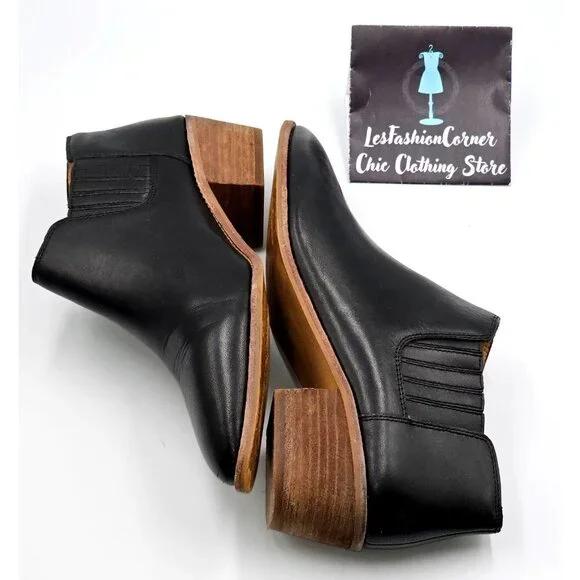 Madewell Women's Black Leather Myles Slip-On Ankle Booties  Size 10 2323 - Picture 13 of 16